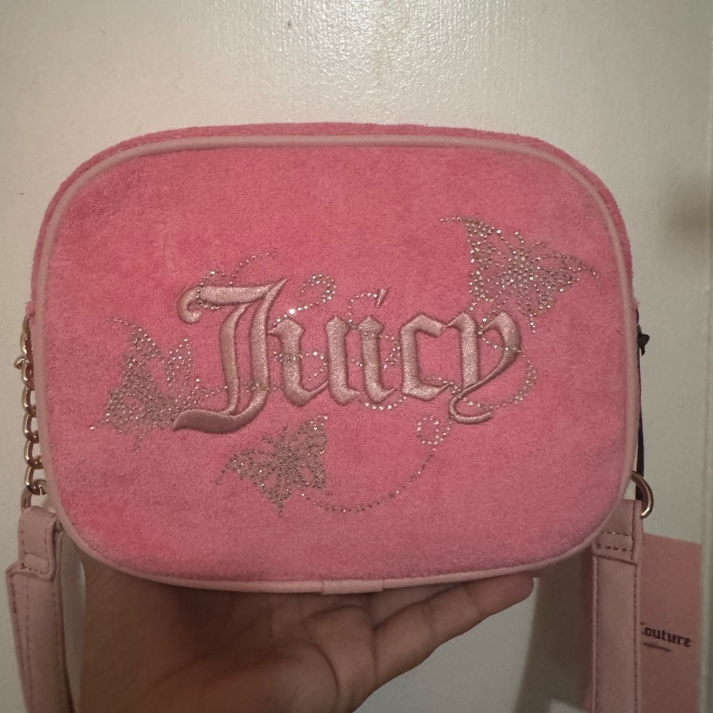 Juicy Couture Pink Crossbody Bag Velour Style